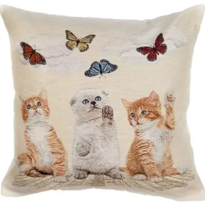 Cushion cover Kittens and butterflies