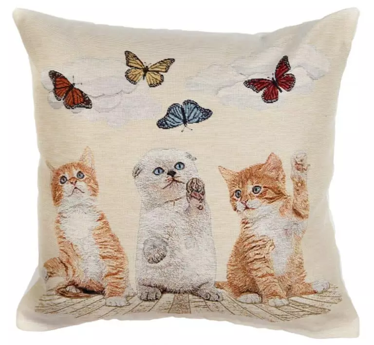Cushion cover Kittens and butterflies