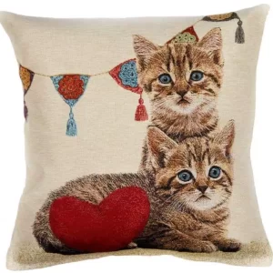 Cushion cover Kittens and a heart