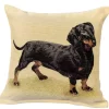 Cushion cover Black dachshund