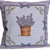 Cushion cover Lavender bouquet in a frame