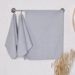 Kitchen waffle towel Blue stripes