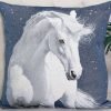 Double-sided cushion cover White steed