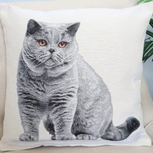 Double-sided cushion cover British shorthair