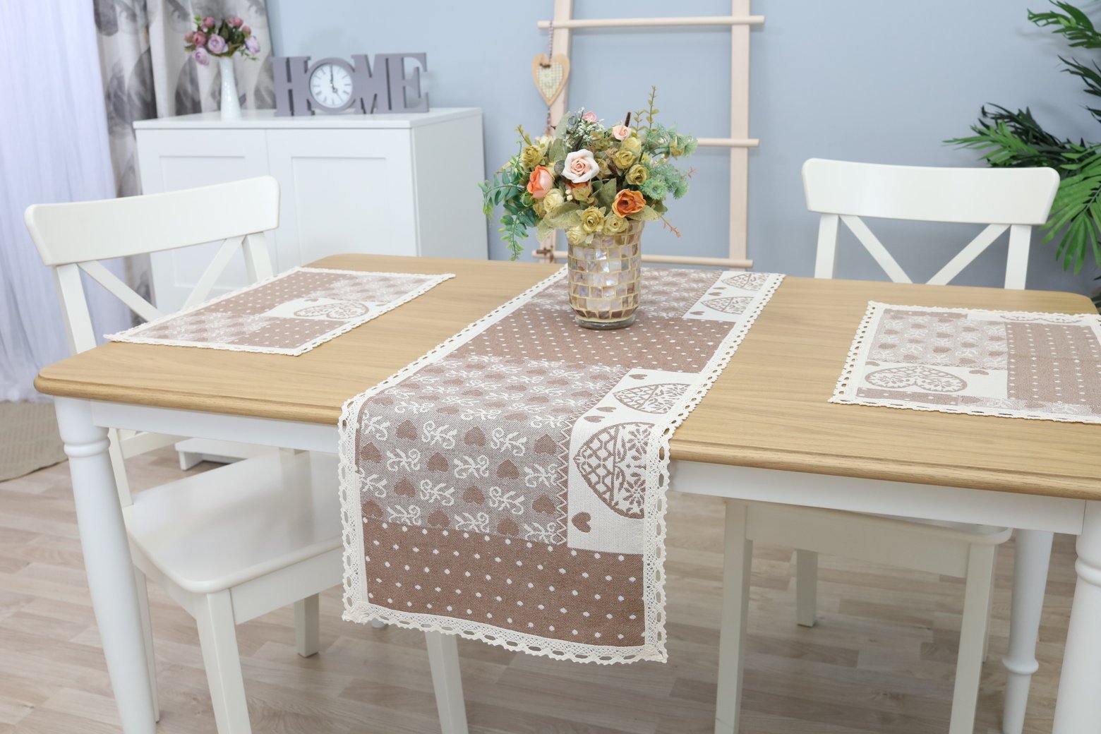 Table runner Brown hearts / Buy one, get one free! - Image 3