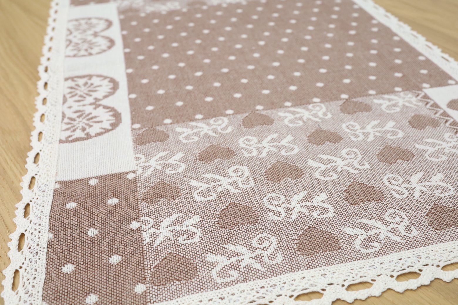 Table runner Brown hearts / Buy one, get one free! - Image 5