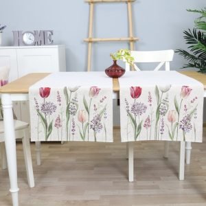 Table runner Tulips
