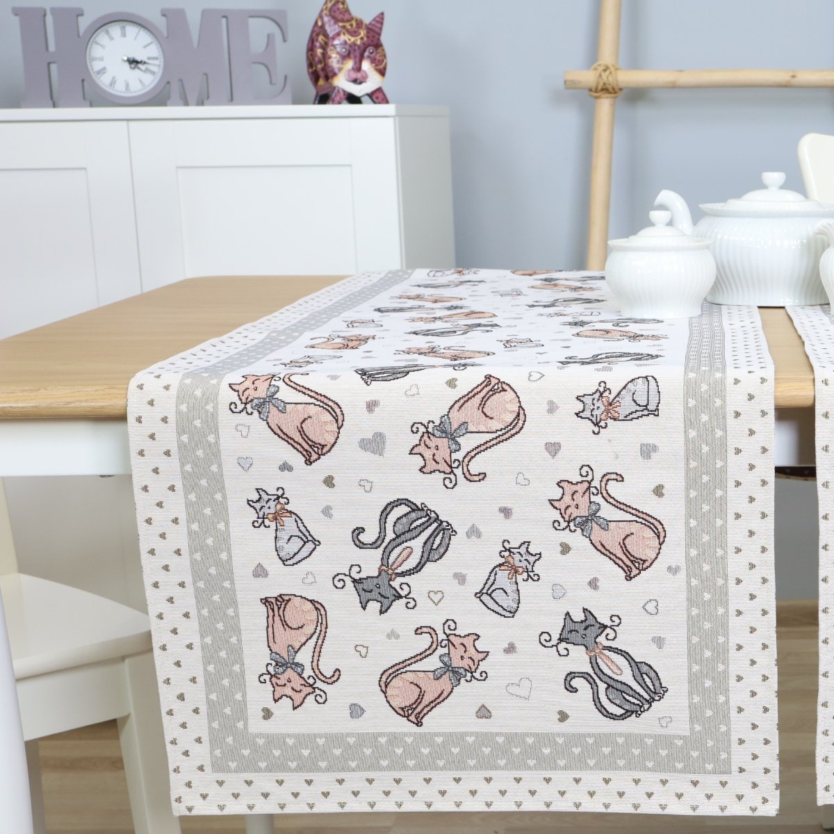Stalo takelis Katinukai, Table runner Kittens, home dining table decor