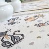 Stalo takelis Katinukai, Table runner Kittens, home dining table decor