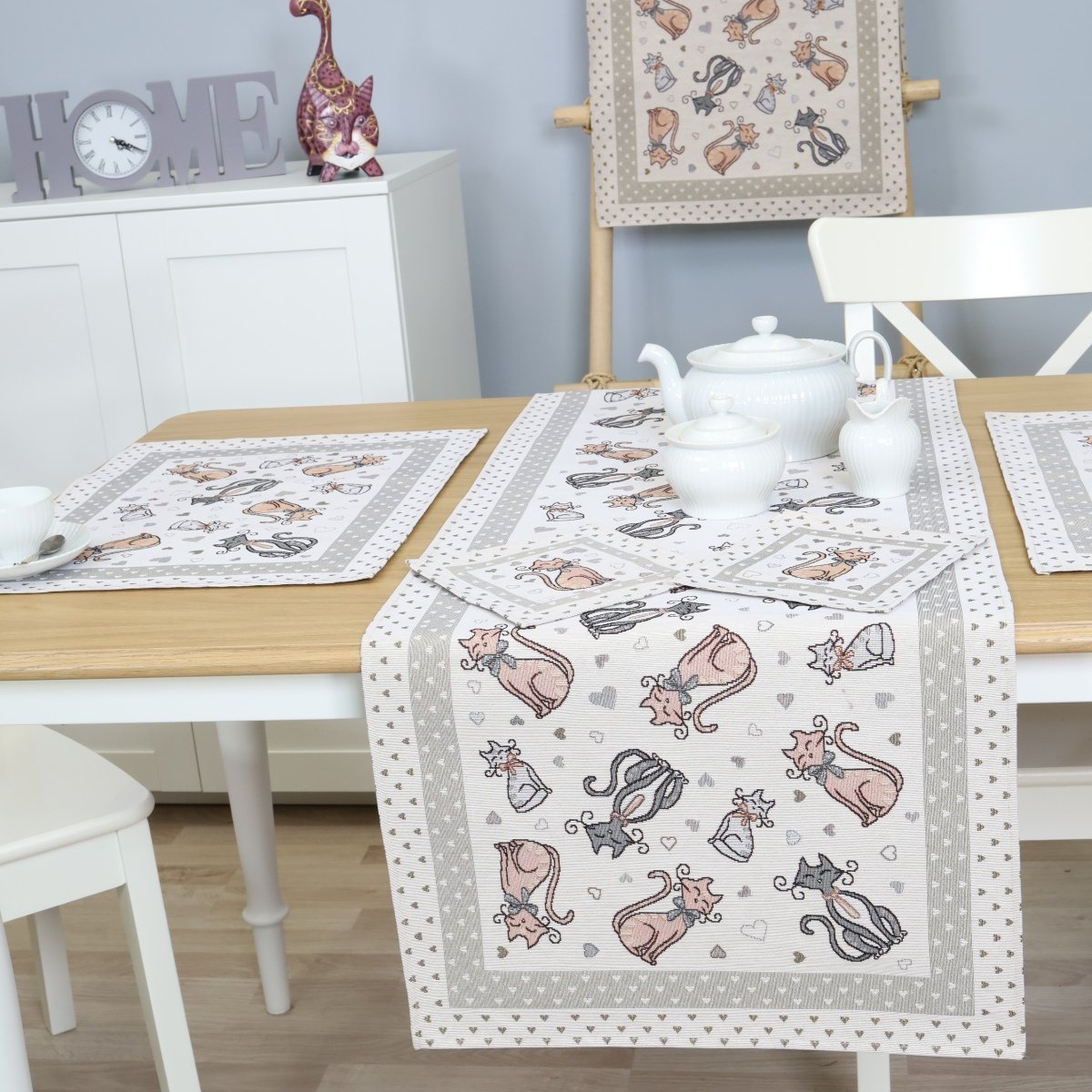 Stalo takelis Katinukai, Table runner Kittens, home dining table decor