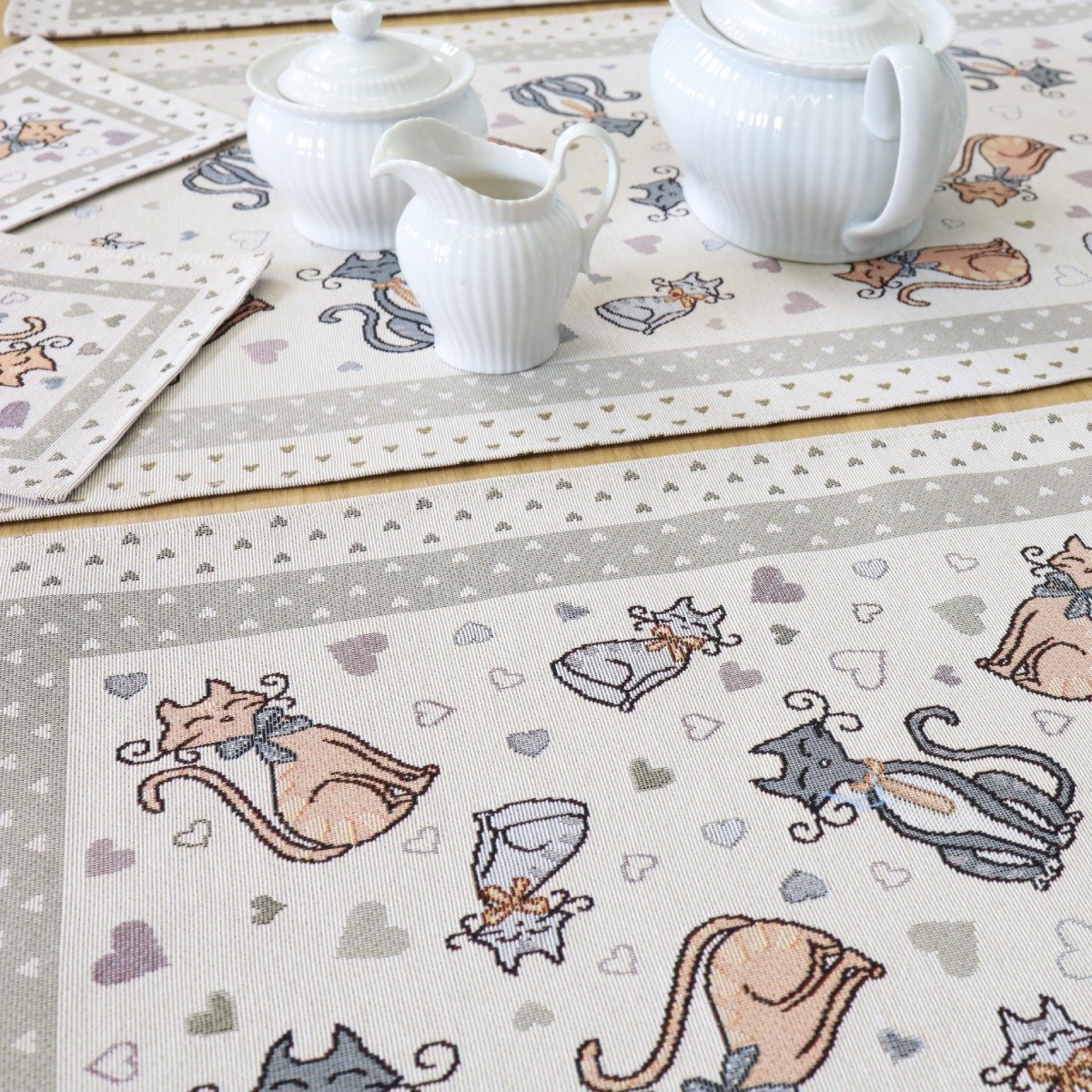 Table placemat Kittens, home dining room decor