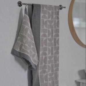 Line towel Grey Geometric Shapes