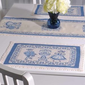 Table placemat Blue dancers