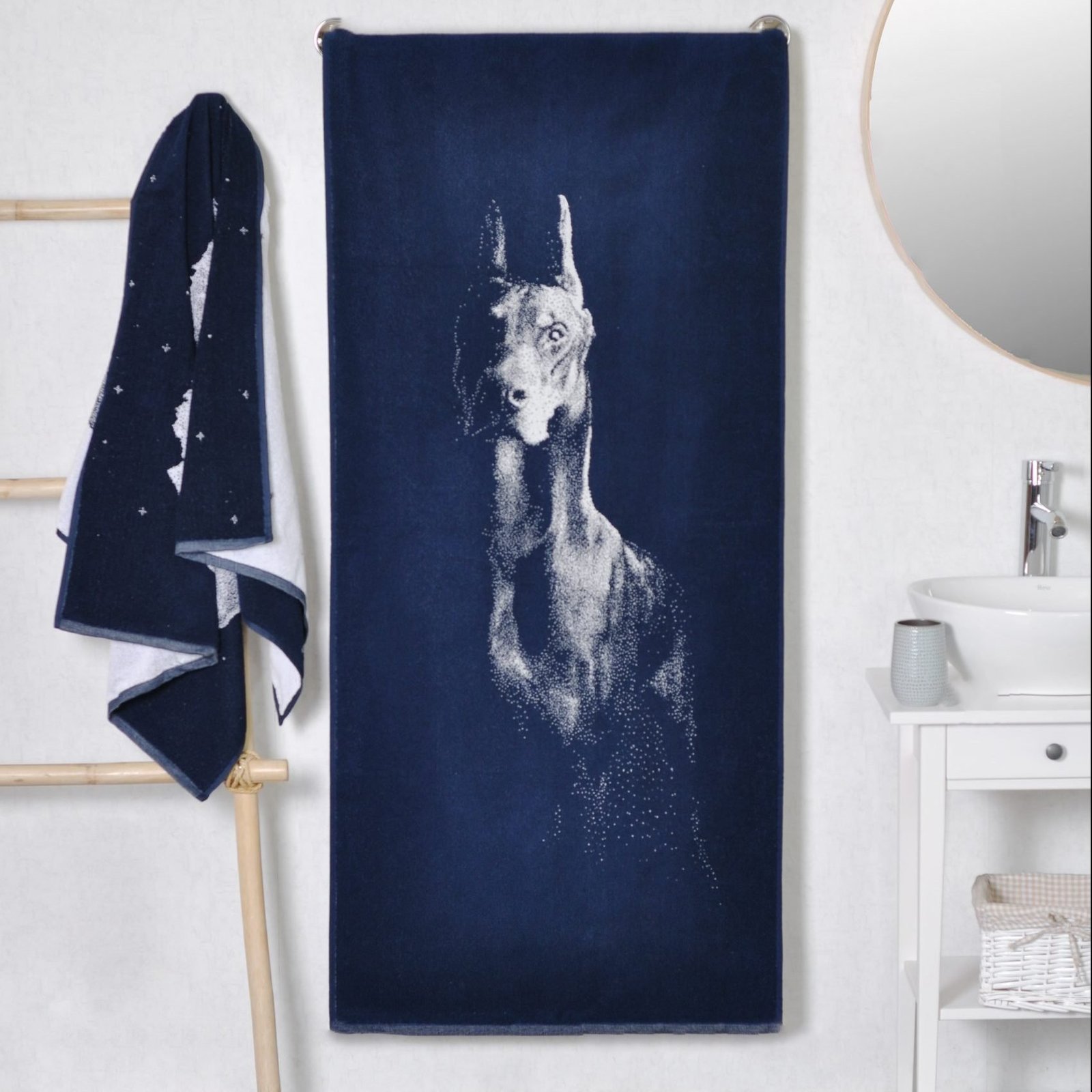 Cotton towel Doberman