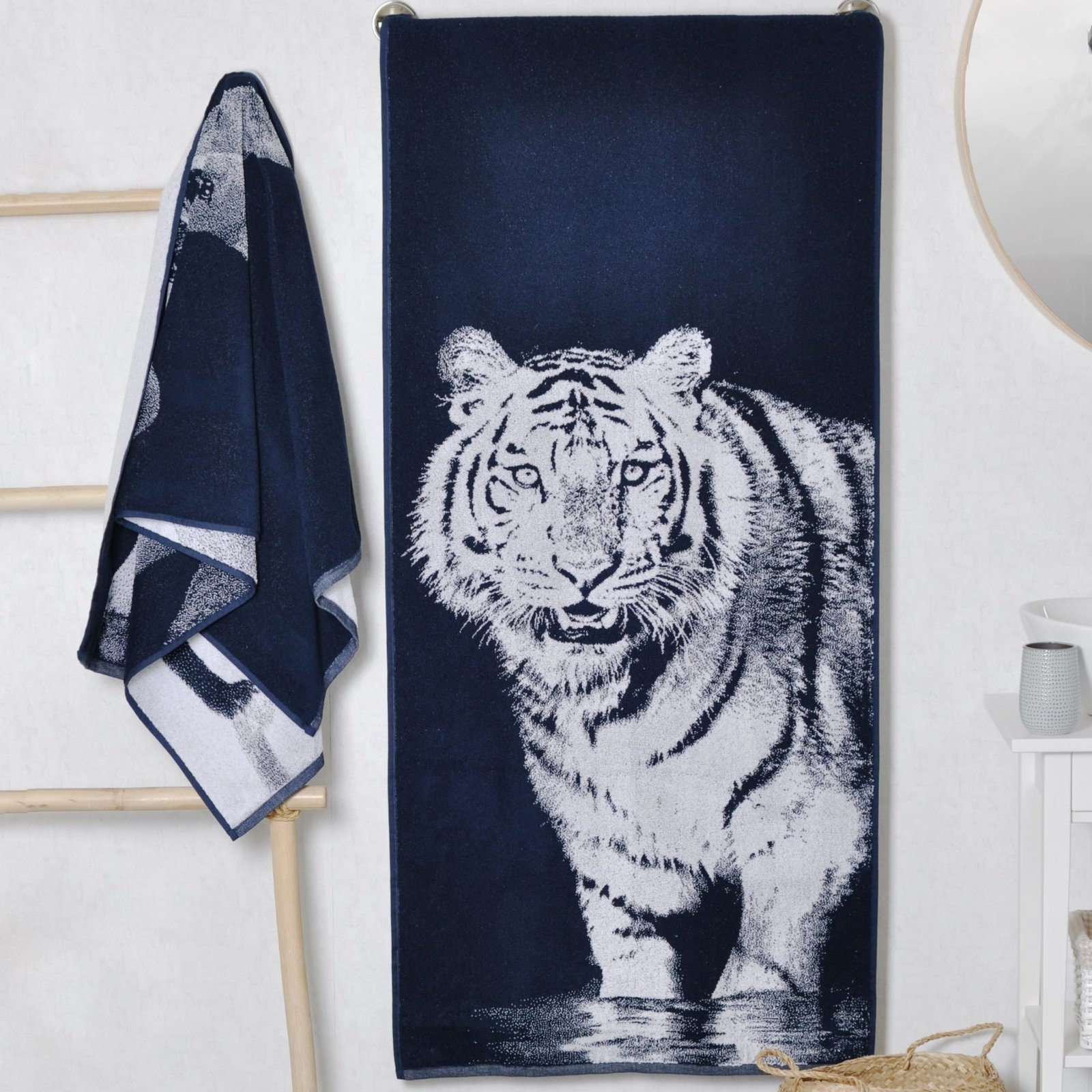 Cotton bath towel Tiger