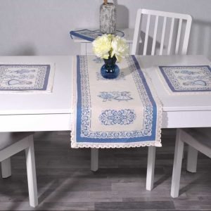 Table runner Blue dancers