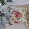 Cushion cover Peonies in a frame