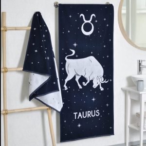 Cotton bath towel Zodiac Taurus