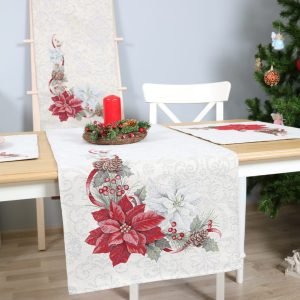 Christmas Table Track Silver Holidays