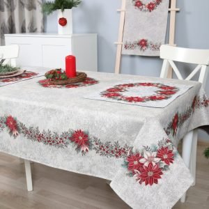 Christmas table Poinsettia Wreath