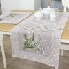 Stalo takelis Varpeliai, Table runner Lily of the valley, home dining table decor