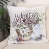 Dvipusis pagalvės užvalkalas Levandų harmonija, Double-sided cushion cover Lavender harmony