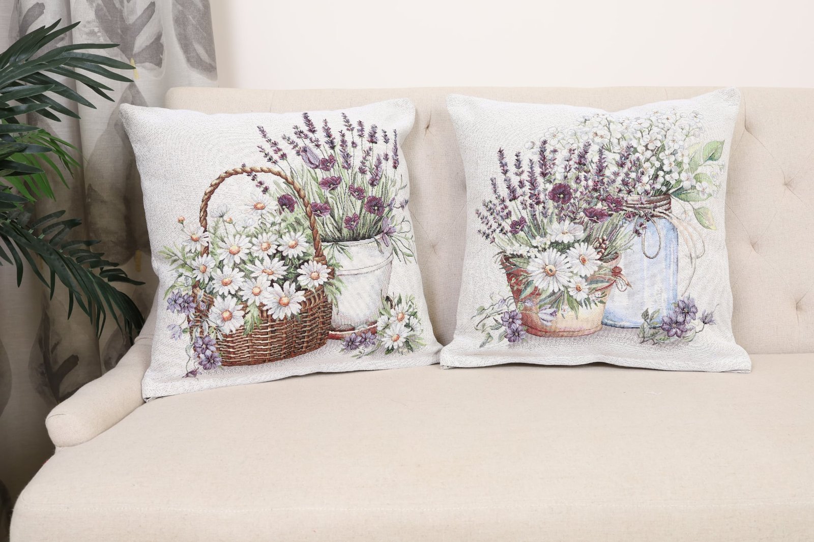 Dvipusis pagalvės užvalkalas Levandų harmonija