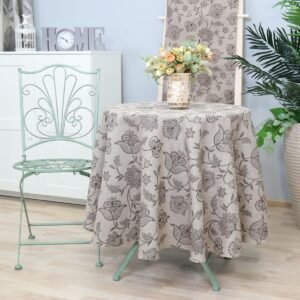 Round tablecloth Flowers 2