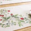 Stalo servetėlė Žemuogės, Table placemat Strawberries, home dining room decor