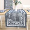 Stalo takelis Ramunėlės (mėlyna), table runner Chamomile (blue), home dining table decor
