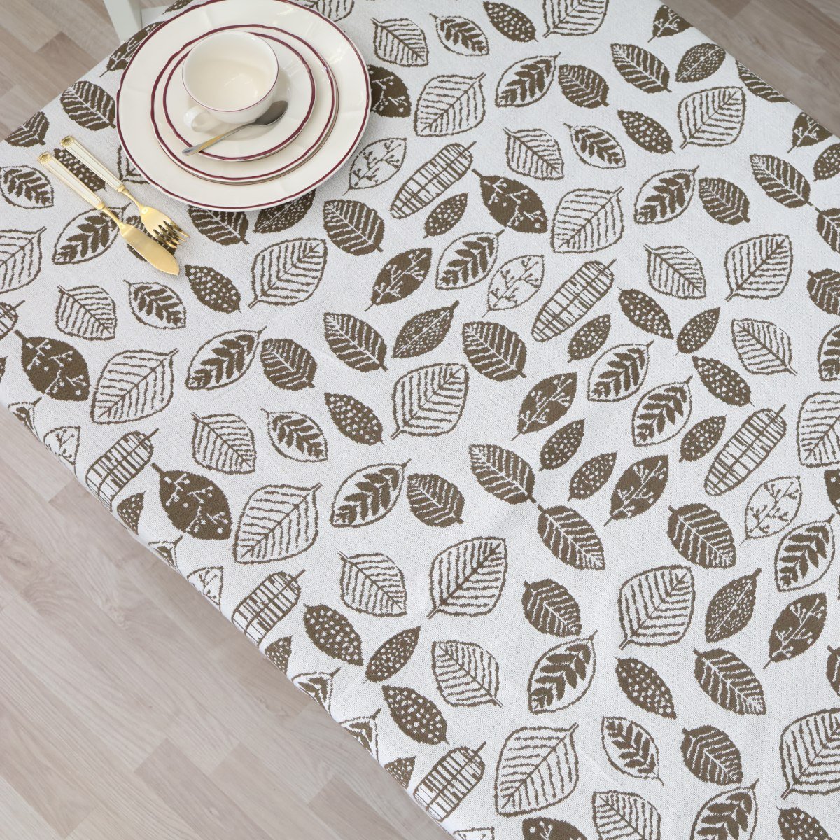 Cotton tablecloth Leaves / Buy one, get one free! - Image 3