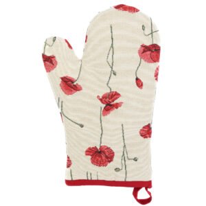 Kitchen Oven Mitt Poppies